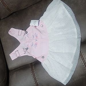 New Oshkosh Bunny Overall Dress